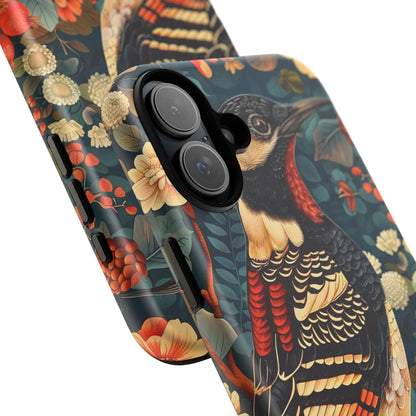 Nature-Inspired Phone Case with Floral Art, Tough Phone Cover, Protective Case, Gift for Nature Lovers, Unique Phone Accessory