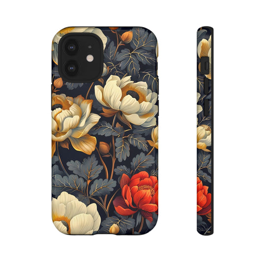 Floral Phone Case - Tough Cases, Stylish Mobile Cover, Flower Design, Holiday Gift, Trendy Accessory, Eco-Friendly Case