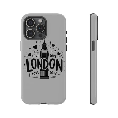 London Love Phone Case, Tough Cases, Stylish Phone Accessories, Unique Gift for Travelers, London Souvenir, Love Design
