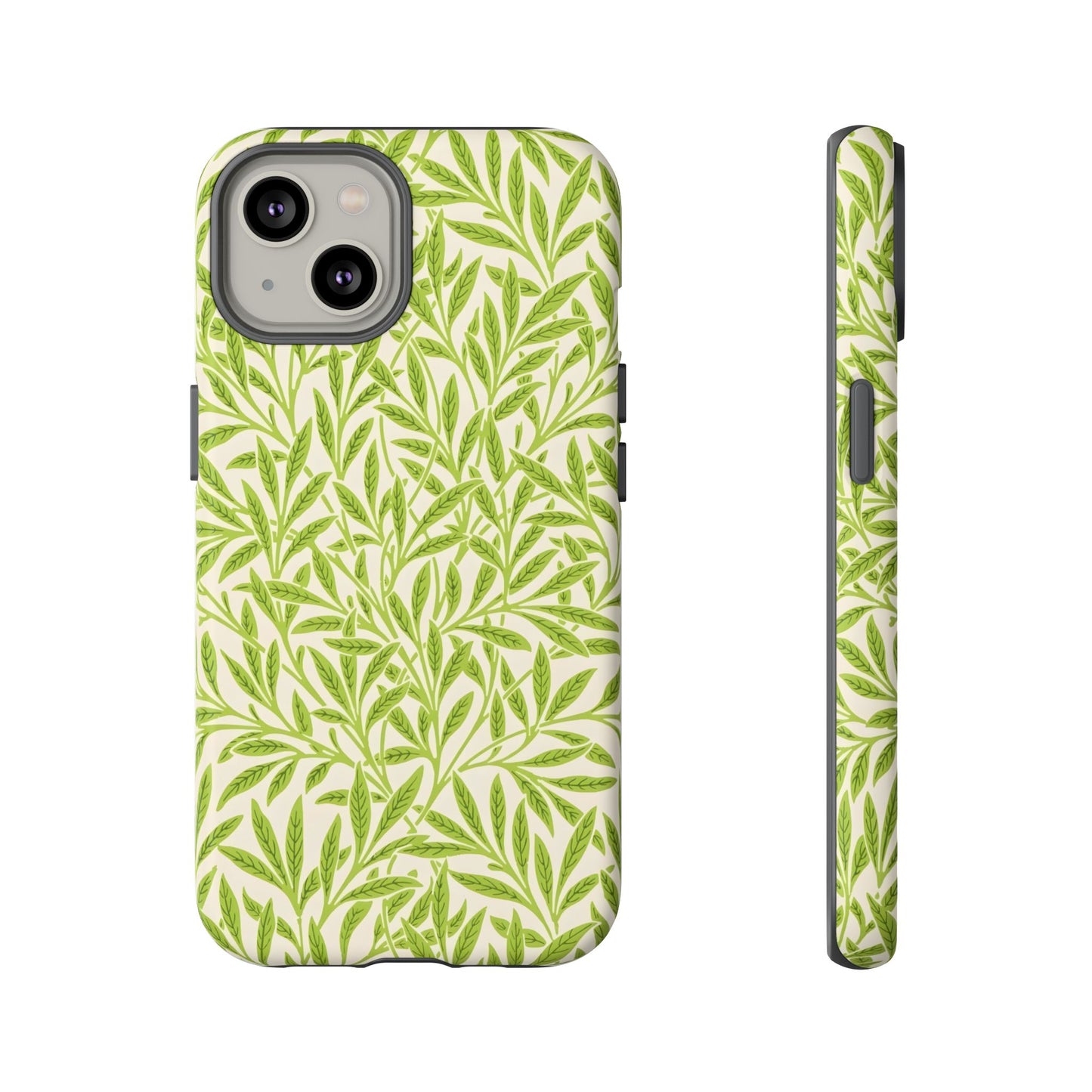 Green Leaf iPhone Case, Tough Cases, Botanical Phone Protection, Eco-Friendly Cover, Nature Lover Gift, Trendy Cell Phone Accessory