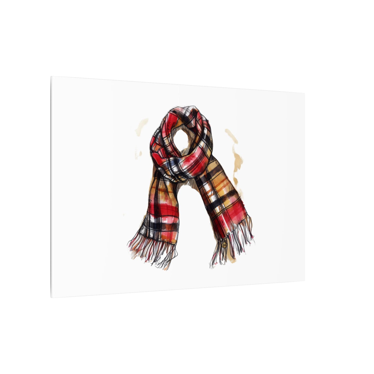 Autumn Scarf Canvas Art Print | Cozy Home Décor, Gift for Fall Lovers, Seasonal Wall Art, Unique Interior Design