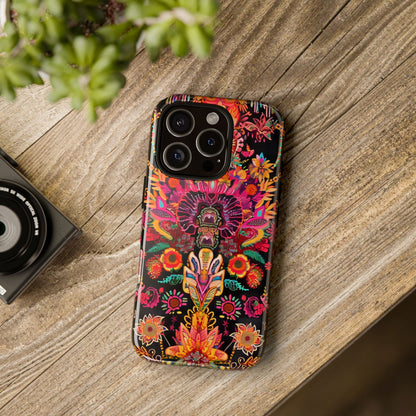 Colorful Floral Phone Case, Tough Cases, Unique Phone Cover, Boho Style Accessory, Gift for Her, Trendy Smartphone Protection