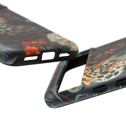 Wildlife Phone Case with Leopard Design | Tough Cases, Animal Prints, Floral Phone Cover, Gift for Nature Lovers, Unique Phone Accessories