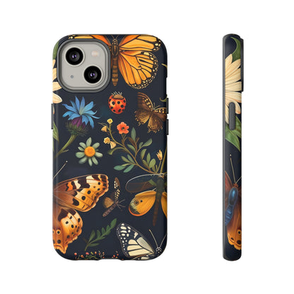 Nature-Inspired Phone Case | Floral Butterfly Design, Tough Phone Cover, Gift for Nature Lovers, Cute Butterfly Case, Home Decor