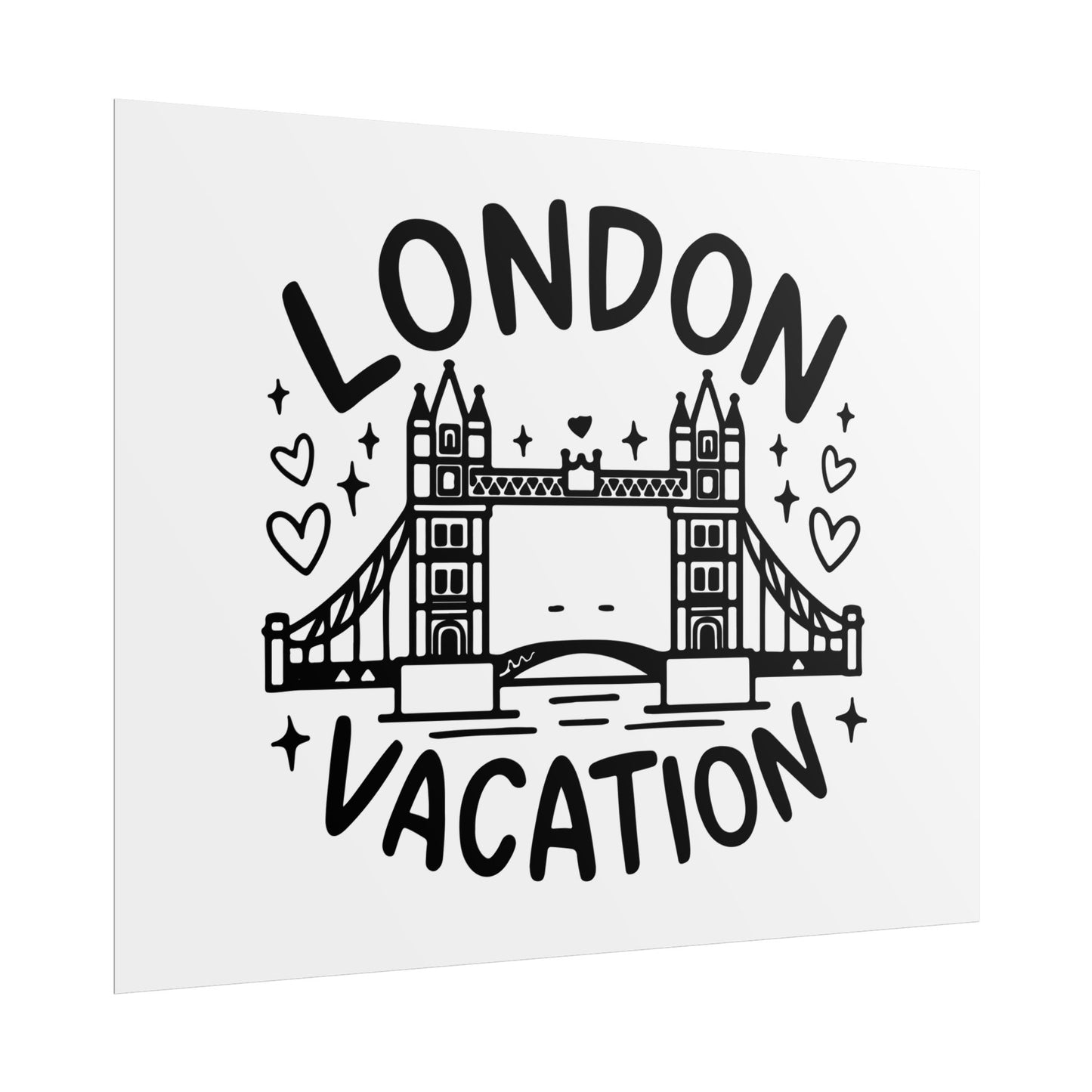 London Vacation Rolled Poster - Travel Decor for Home, Wall Art Print, Gift for Travelers, London Artwork, Holiday Gift Idea