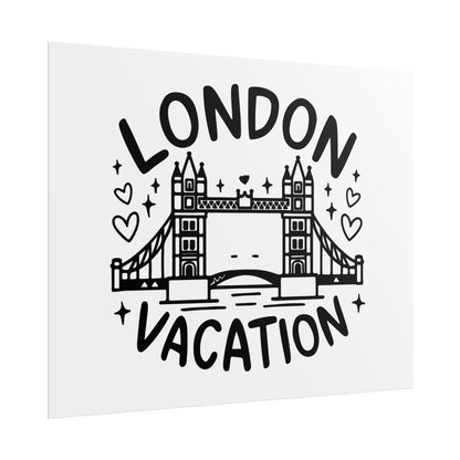 London Vacation Rolled Poster - Travel Decor for Home, Wall Art Print, Gift for Travelers, London Artwork, Holiday Gift Idea