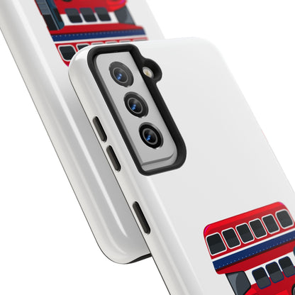 London Double-Decker Bus Tough Phone Case - Durable Design for Adventurers and Travelers