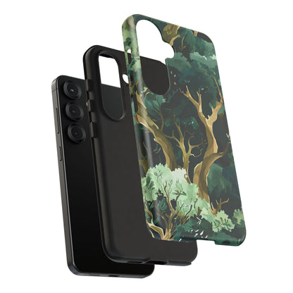 Forest Green Phone Case, Nature-Inspired Tough Cases, Eco-Friendly Gift, Outdoor Lover Accessory, Unique Phone Cover