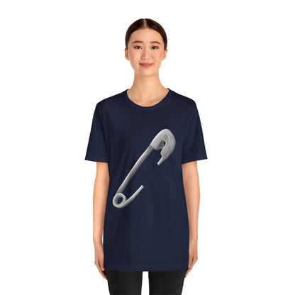 Unisex Jersey Short Sleeve Tee - Minimalist Safety Pin Design
