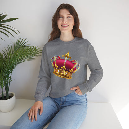 Unisex Heavy Blend™ Crewneck Sweatshirt - British Royal Crown - Symbol of Regal Elegance and Authority