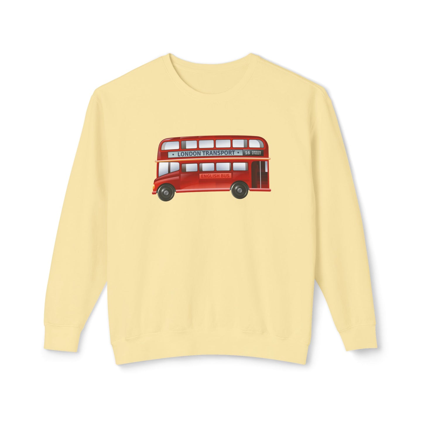 Unisex Lightweight Crewneck Sweatshirt - British English Bus