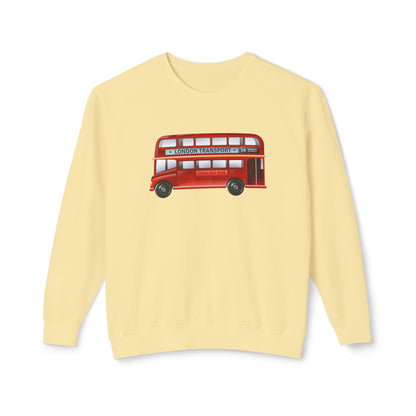 Unisex Lightweight Crewneck Sweatshirt - British English Bus