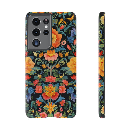 Floral Phone Case - Tough Cases, Flower Pattern Phone Cover, Nature Lover Gift, Stylish Protective Case, Colorful Floral Design