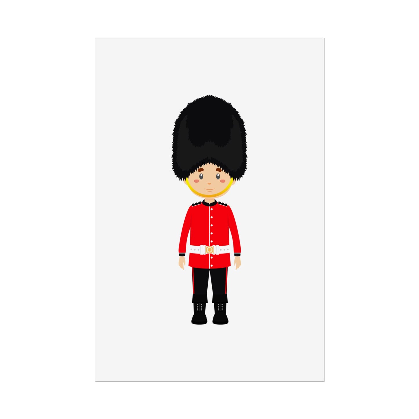 Adorable British Soldier Rolled Posters, Kids Room Decor, Unique Gift, Nursery Art, Educational Wall Art