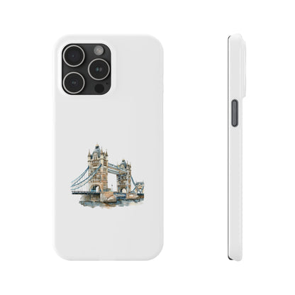 London Bridge Slim Phone Case, Protective Mobile Cover, Stylish Smartphone Accessory, Gift for Travelers, Unique Art Case
