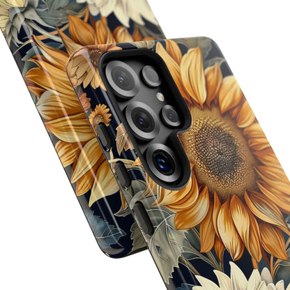 Floral Phone Case for Tough Cases, Sunflower Design, Nature Lover Gift, Birthday Present, Eco-Friendly Accessories, Summer Vibes
