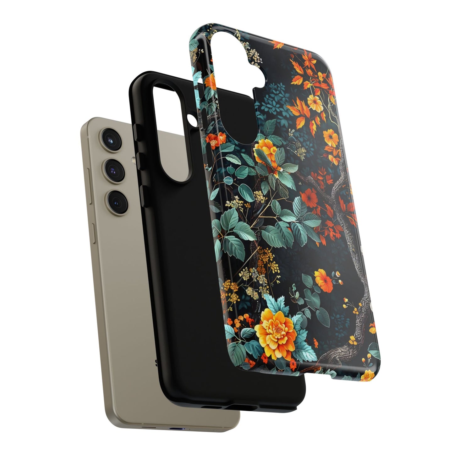 Floral Phone Case | Tough Cases, Protective Cover, Gift for Her, Autumn Vibes, Floral Phone Accessory, Unique Design