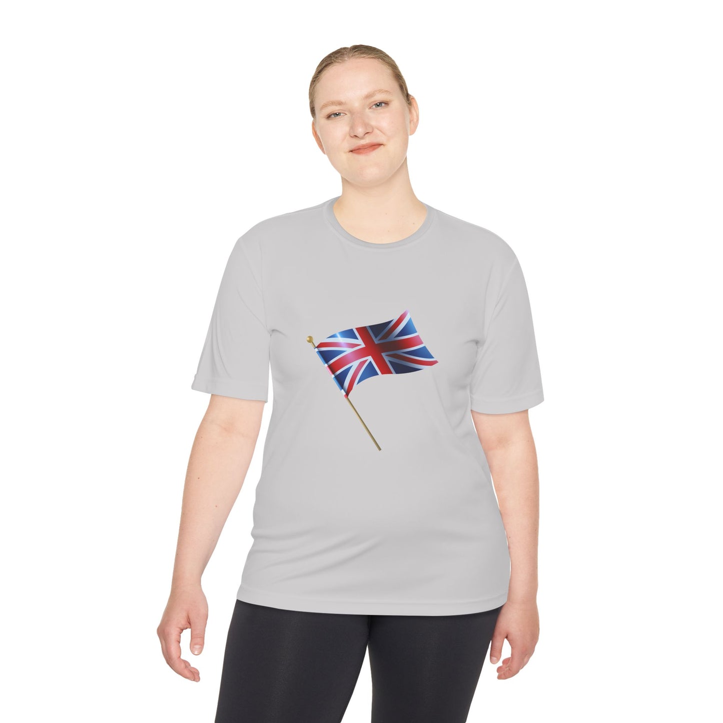 Unisex Moisture Wicking Tee - Iconic Union Jack Flag Illustration