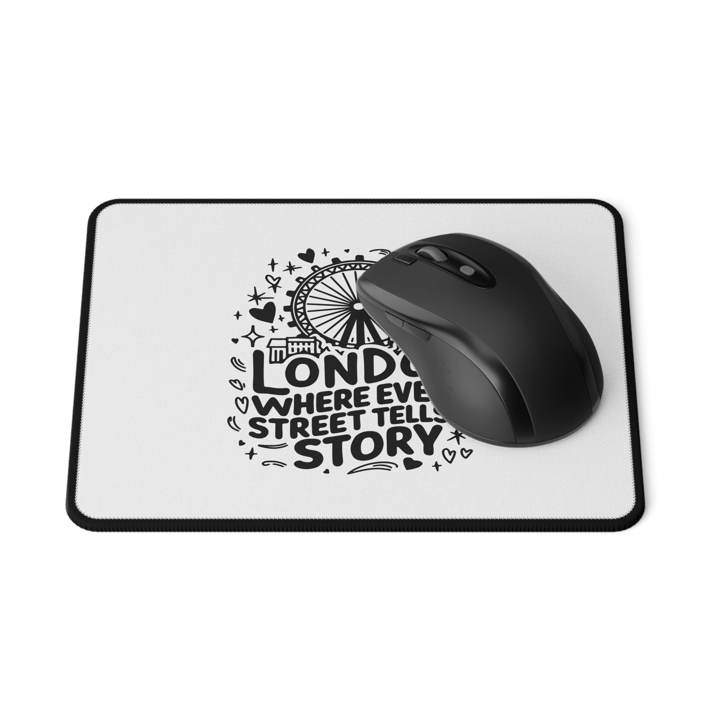 London Story Non-Slip Gaming Mouse Pad, Unique Desk Accessories, Gamer Gifts, Office Decor, Travel Themes