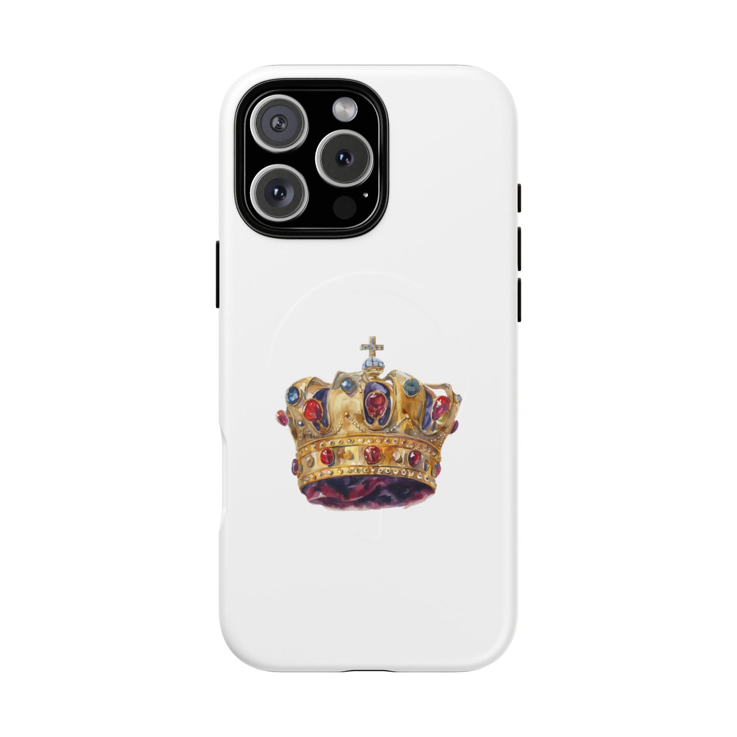Royal Crown Magnetic Phone Case, Durable Phone Cover, Stylish Tech Accessory, Perfect Gift for Him & Her, Unique Design Case