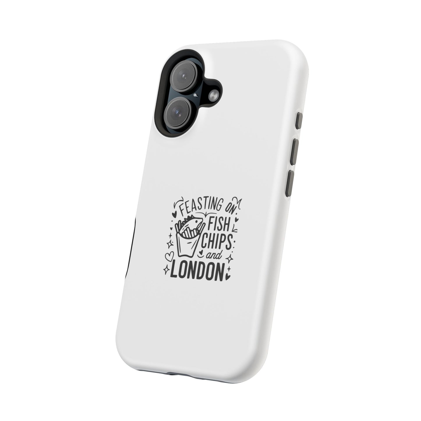 Feasting on Fish & Chips Phone Case, Cute London Inspired Magnetic Tough Case, Unique Gift for Food Lovers, Travel Accessory, British [...]