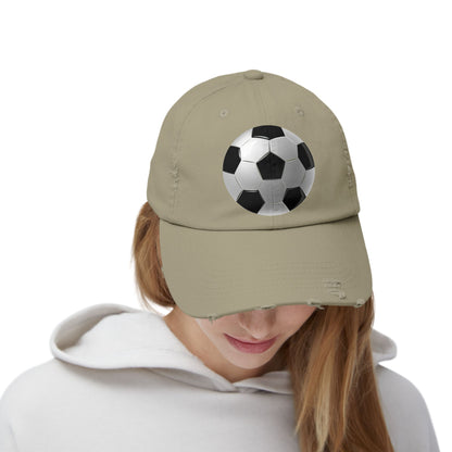Unisex Distressed Soccer Cap | Sports Hat for Fans | Distressed Adjustable Cap | Perfect for Game Day, Soccer Lovers, Casual Wear