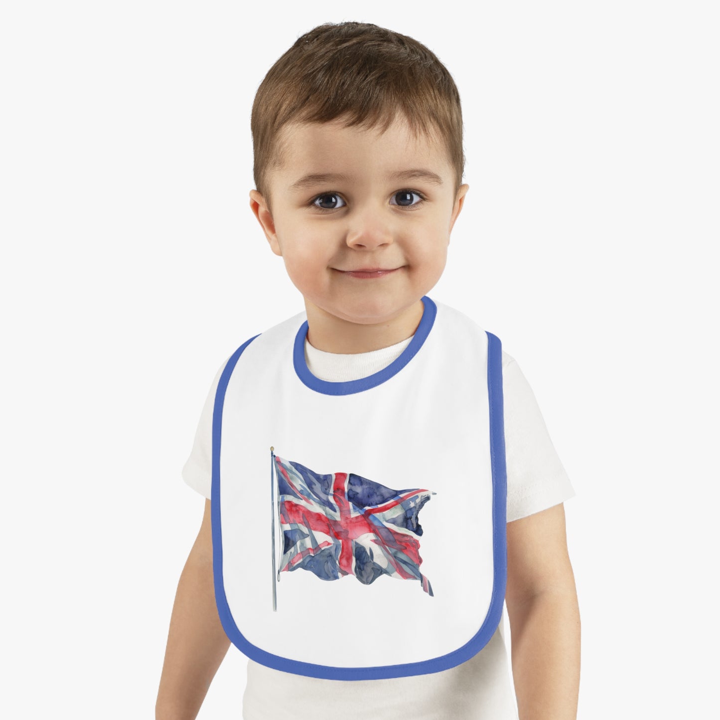Baby Bib with UK Flag Design, Cute Baby Feeding Bib, Toddler Bib for Gifts, British Themed Baby Clothing, Baby Shower Essentials
