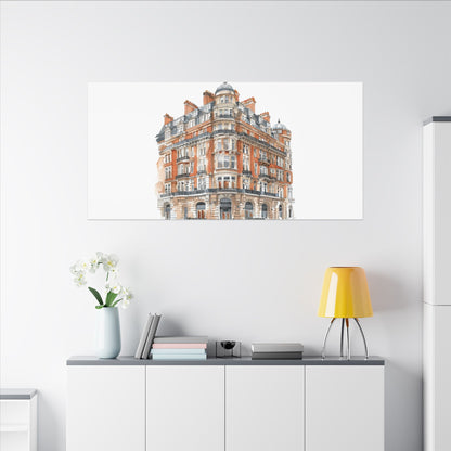 Artistic Matte Canvas Print of Historic Building, Wall Art Decor, Home Interior, Unique Gift, Fine Art, Architecture Lover, Urban Design