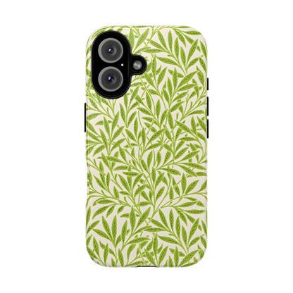 Green Leaf iPhone Case, Tough Cases, Botanical Phone Protection, Eco-Friendly Cover, Nature Lover Gift, Trendy Cell Phone Accessory