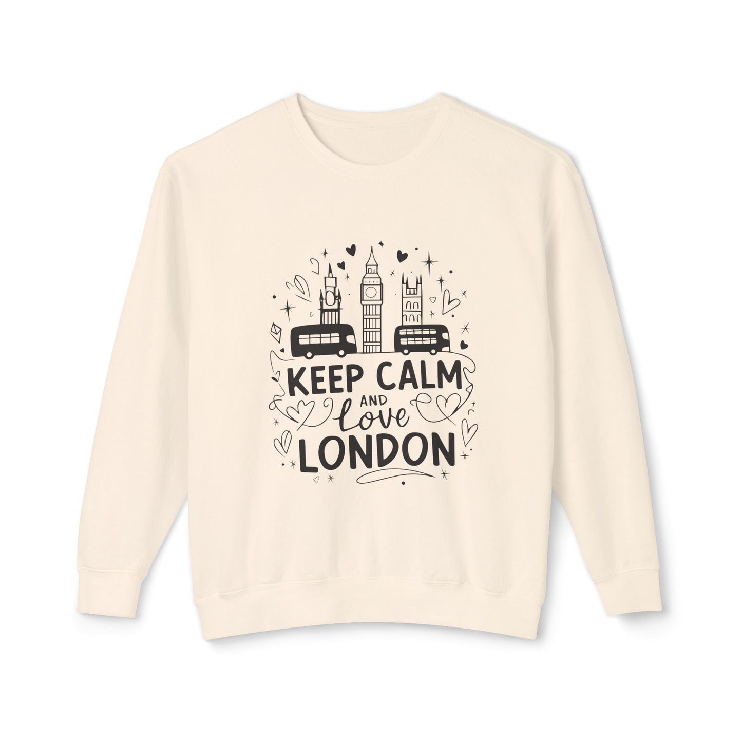 Unisex Lightweight Crewneck Sweatshirt - Keep Calm and Love London