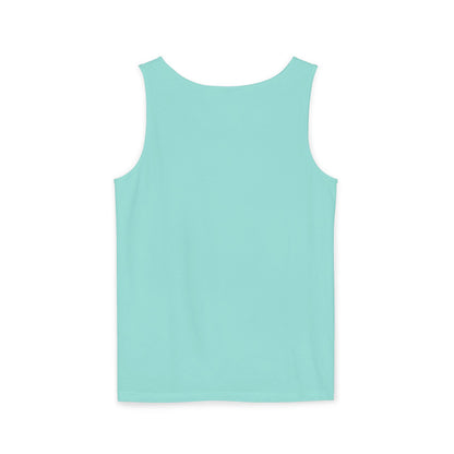 Unisex Garment-Dyed Tank Top - Feasting on fish chips and London