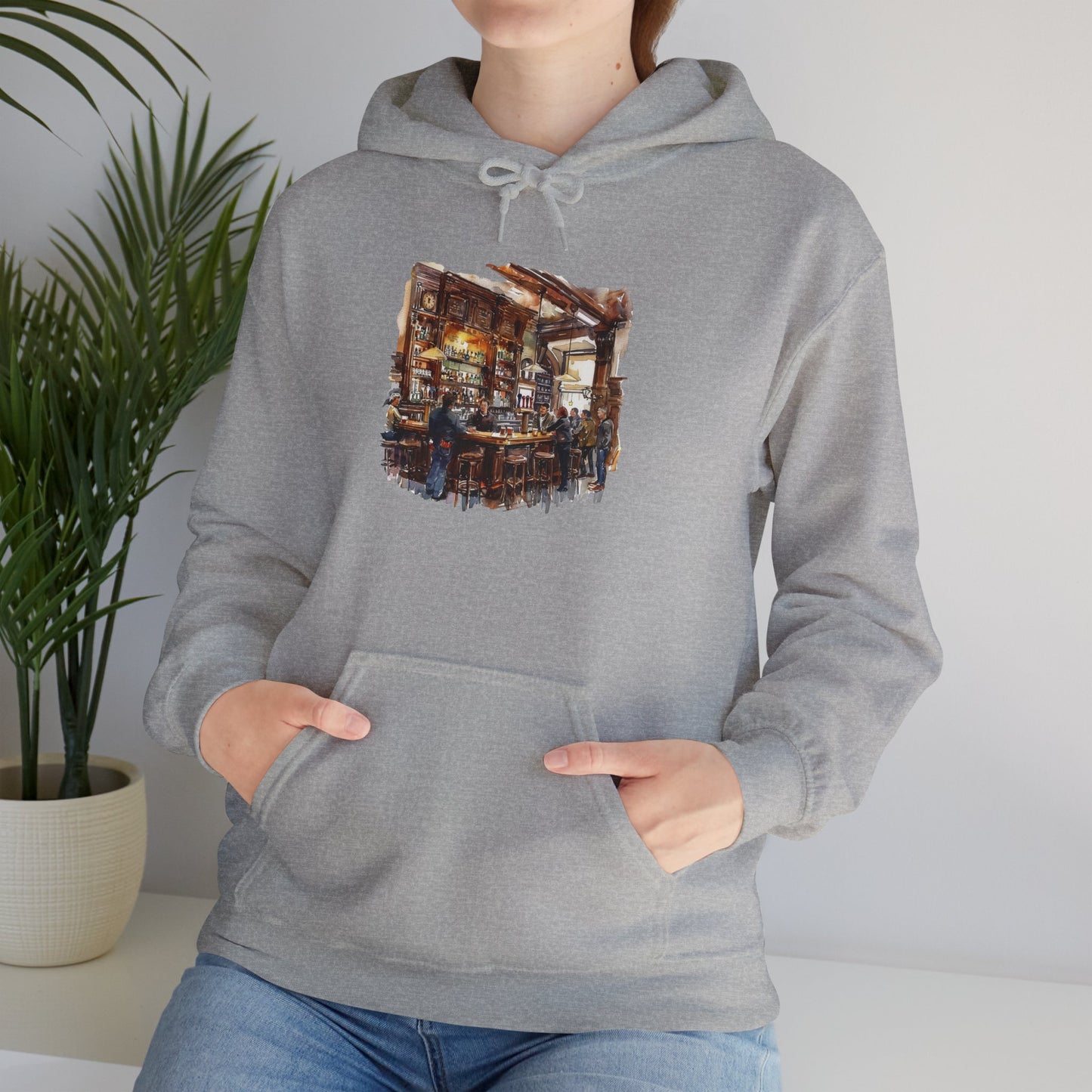 Unisex Heavy Blend™ Hooded Sweatshirt - Cozy British Pub