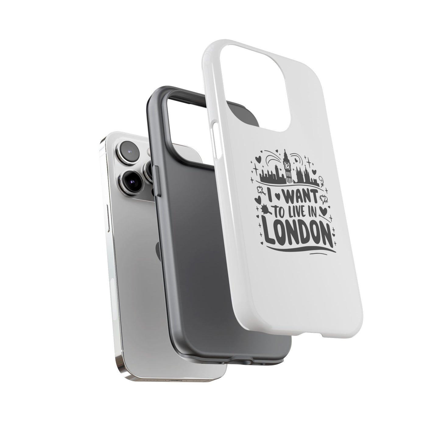 London-Themed Tough Phone Case - Chic & Stylish Protection
