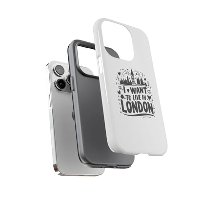 London-Themed Tough Phone Case - Chic & Stylish Protection