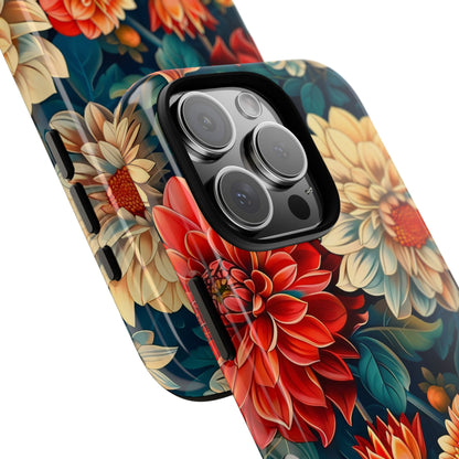 Floral Phone Case - Vibrant Tough Cases, Stylish Floral Cell Phone Cover, Gift for Her, Trendy Phone Accessory, Flower Design