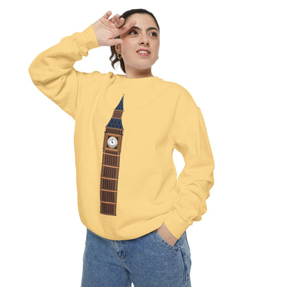 Unisex Garment-Dyed Sweatshirt - The Clock Tower