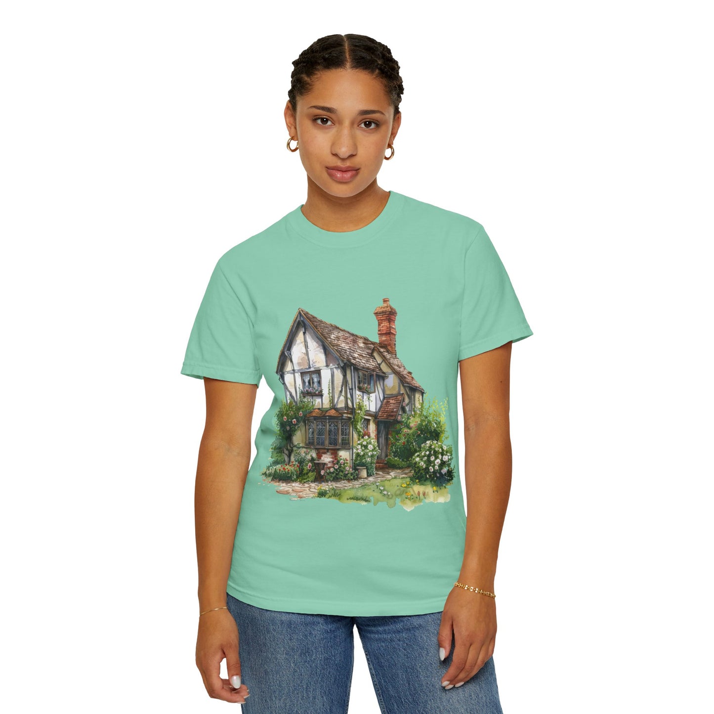 Unisex Garment-Dyed T-shirt - Charming & Cozy - Life in a British Village House