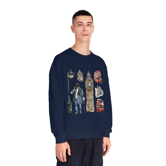Unisex NuBlend® Crewneck Sweatshirt - Vintage London Icons