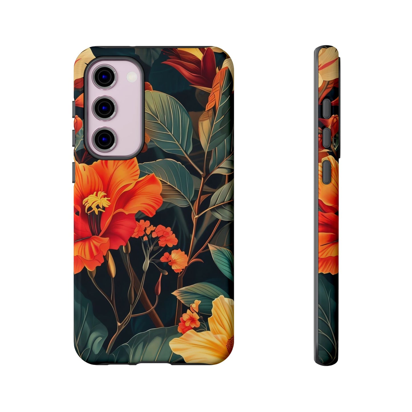 Tough Floral Phone Case | Tropical Vibe, Gift for Nature Lovers, Summer Beach Accessory, Floral Pattern, Trendy Phone Accessories