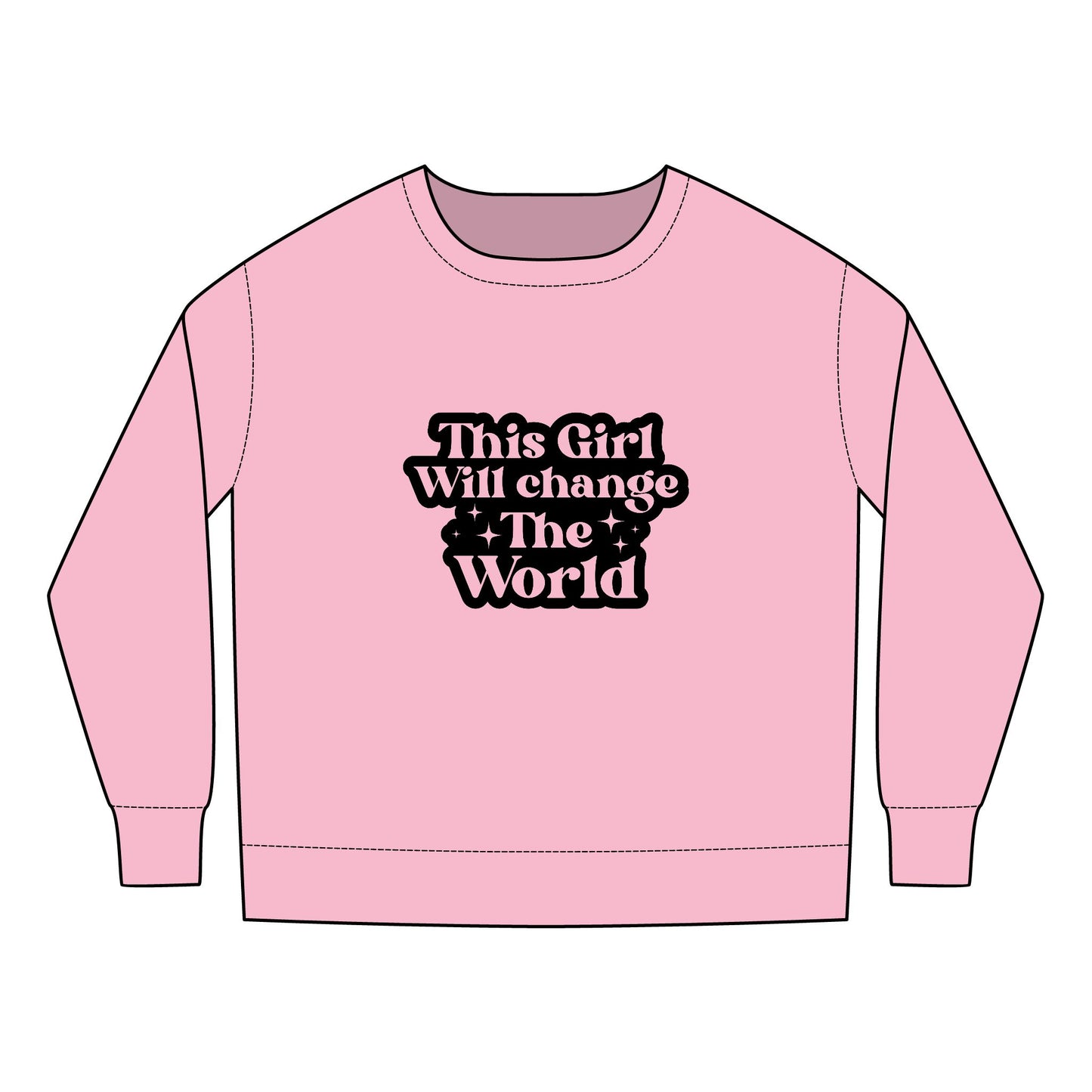 Toddler Sweatshirt - This Girl Will Change The World - Inspirational Motivational Quote Design