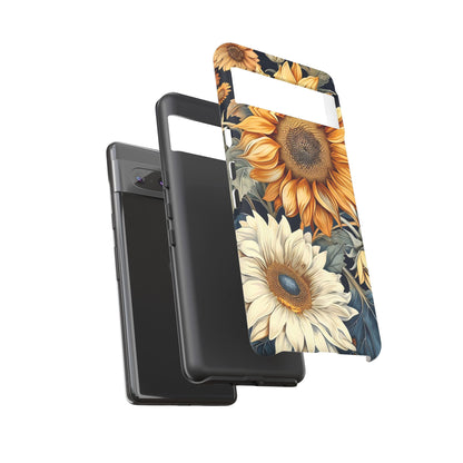 Floral Phone Case for Tough Cases, Sunflower Design, Nature Lover Gift, Birthday Present, Eco-Friendly Accessories, Summer Vibes