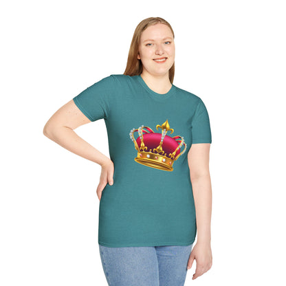 Unisex Softstyle T-Shirt - British Royal Crown Design - Iconic Symbol of Monarchy