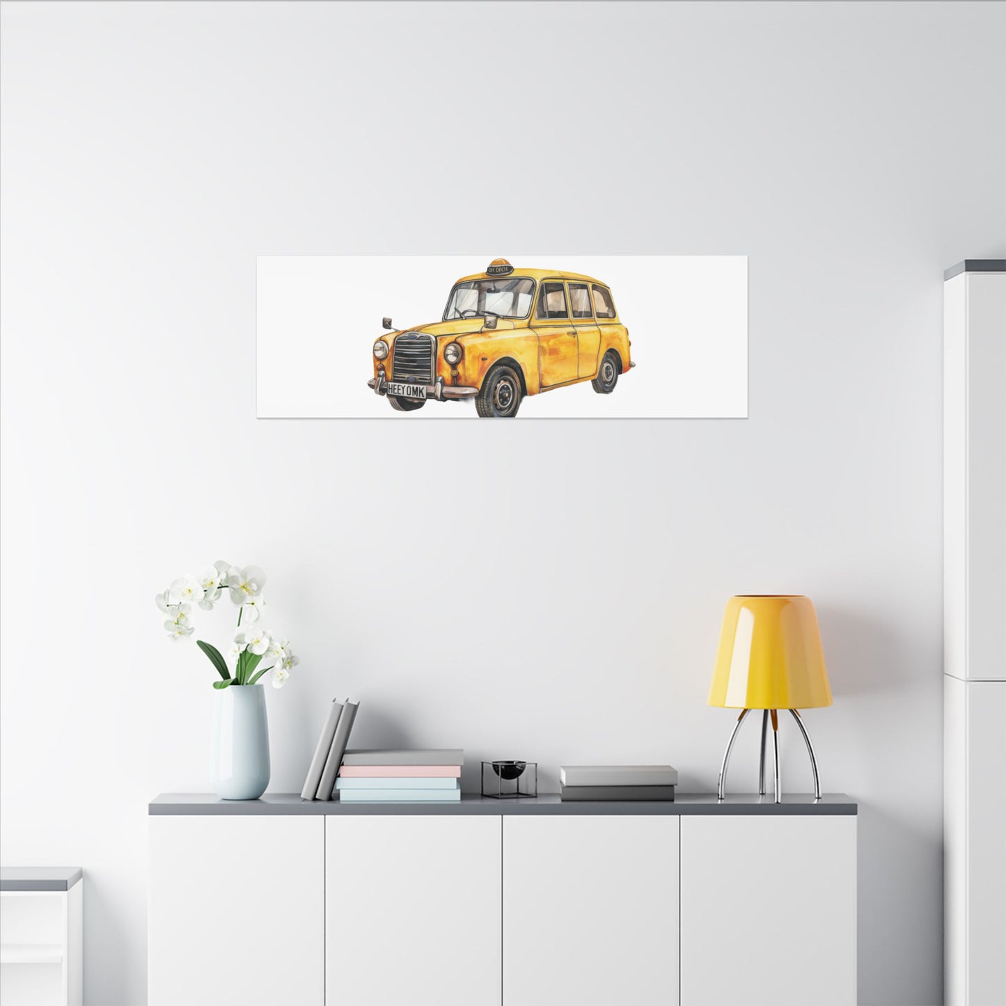 Vintage Taxi Matte Canvas, Stretched, 0.75" (Multi-Size)