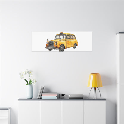Vintage Taxi Matte Canvas, Stretched, 0.75" (Multi-Size)