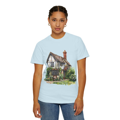 Unisex Garment-Dyed T-shirt - Charming & Cozy - Life in a British Village House