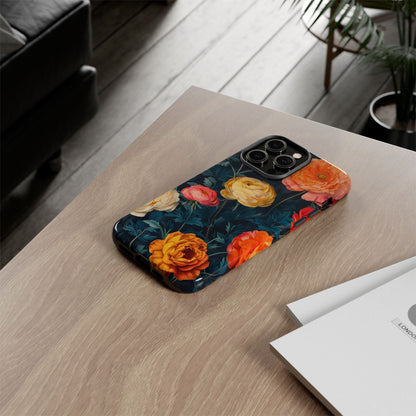 Floral Phone Case - Tough Cases, Stylish Protection, Gift for Flower Lovers, Customizable Cover, Floral Design Mobile Accessory