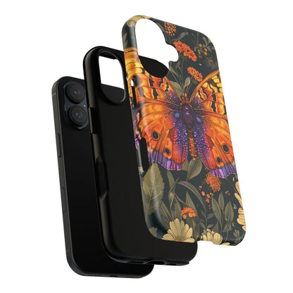 Butterfly Phone Case, Tough Cases for Nature Lovers, Vibrant Floral Design, Gift for Her, Cute Phone Accessories, Butterfly Artwork