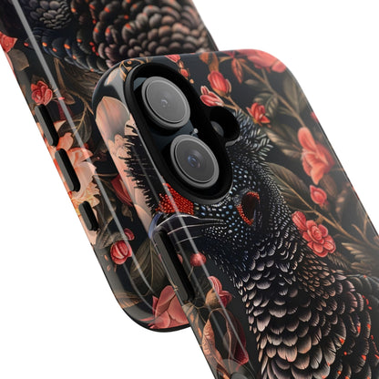 Tough Cases: Floral Design Phone Case, Stylish Protection for Your Phone, Unique Gift for Bird Lovers, Vibrant Floral Art, [...]