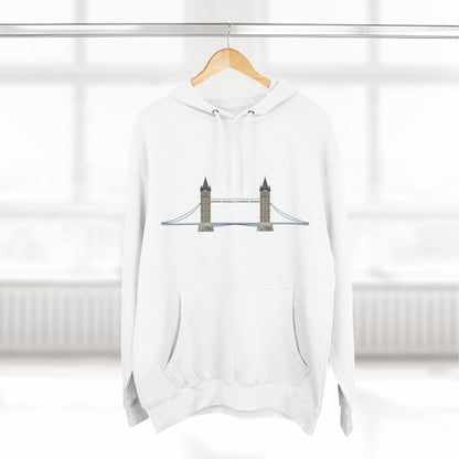 Tower Bridge - Iconic London Relaxed Three-Panel Fleece Hoodie