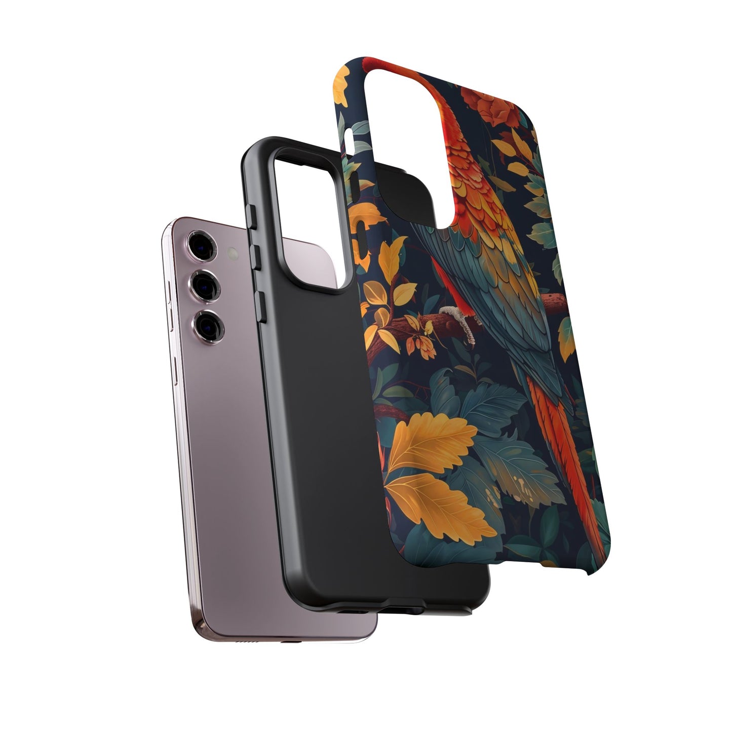 Vibrant Parrot Phone Case - Tough, Stylish, Nature-Inspired, Tropical, Wildlife, Perfect Gift, Summer Vibes